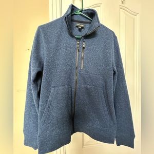 Blue Banana Republic jacket, EUC, black zippers.